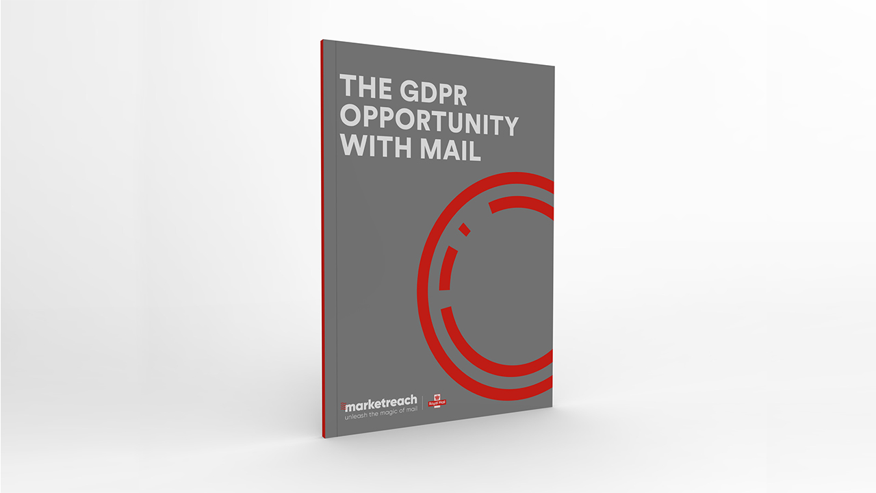 Front cover of the report the GDPR opportunity with mail - Marketreach