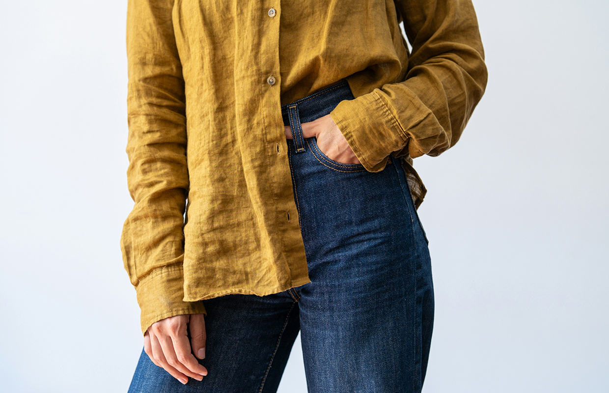 A hand in a pocket
