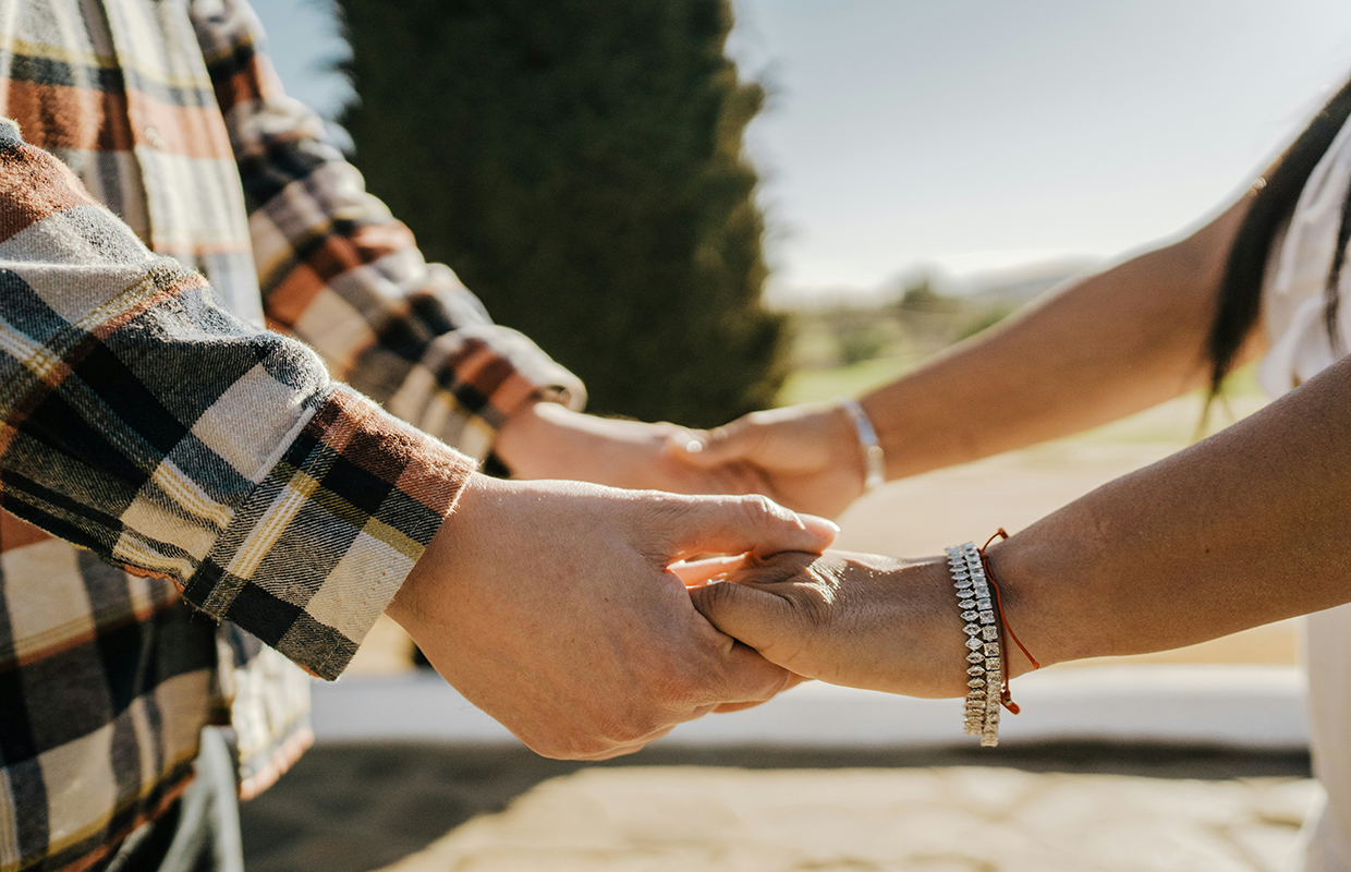 Holding Hands.