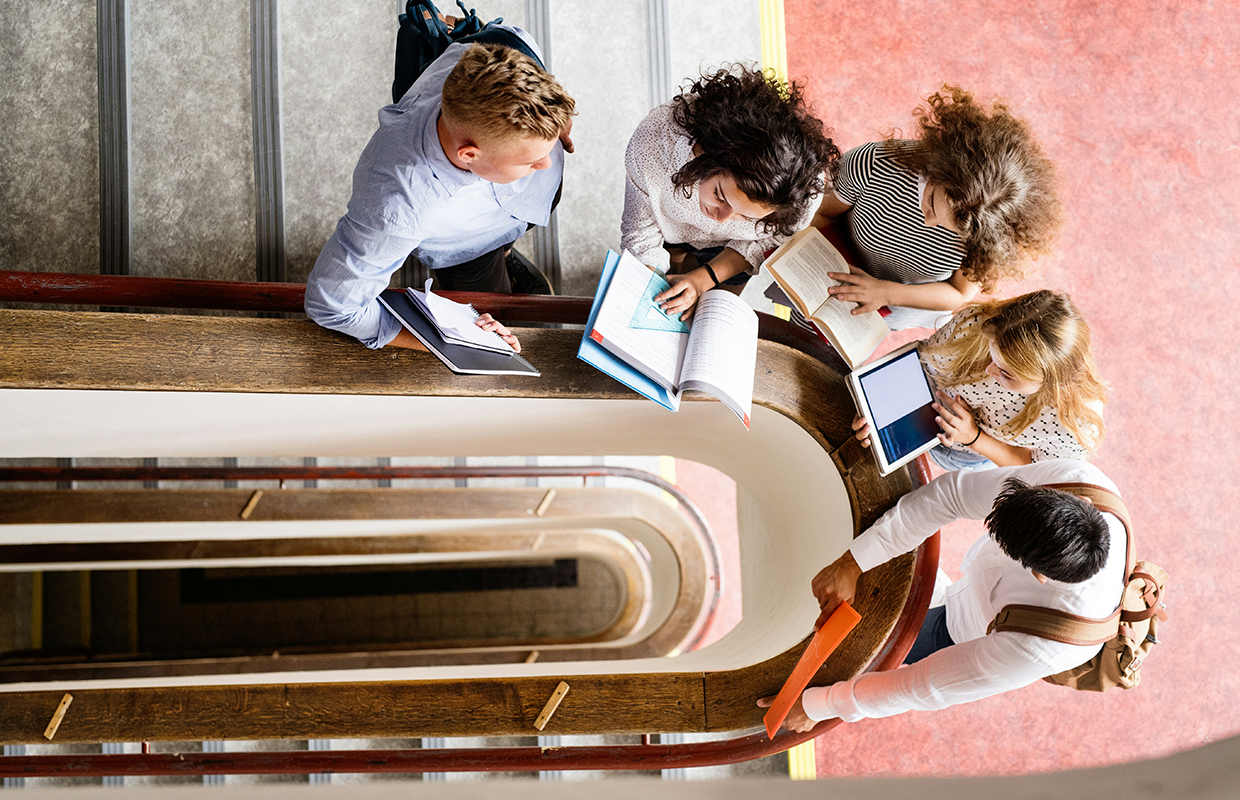 students studying 