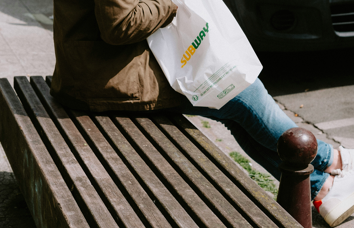 a Subway bag