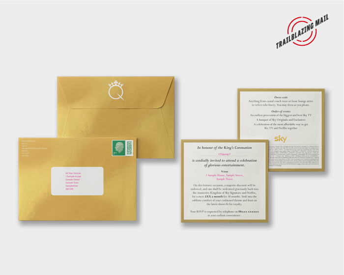 A King’s Coronation invitation direct mail