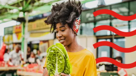 A girl in the market