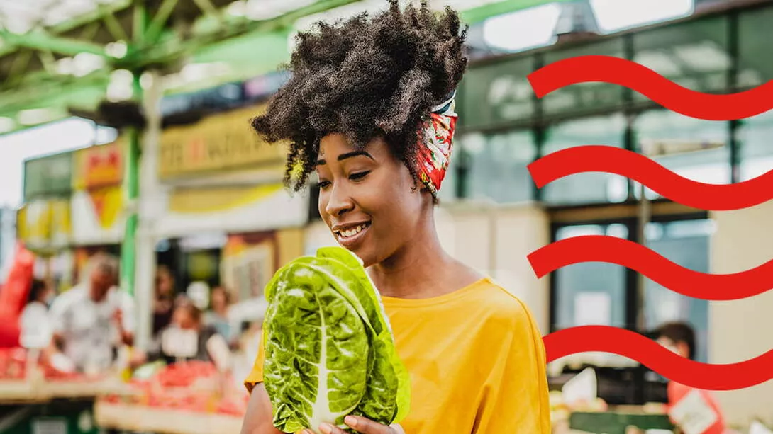 A girl in the market