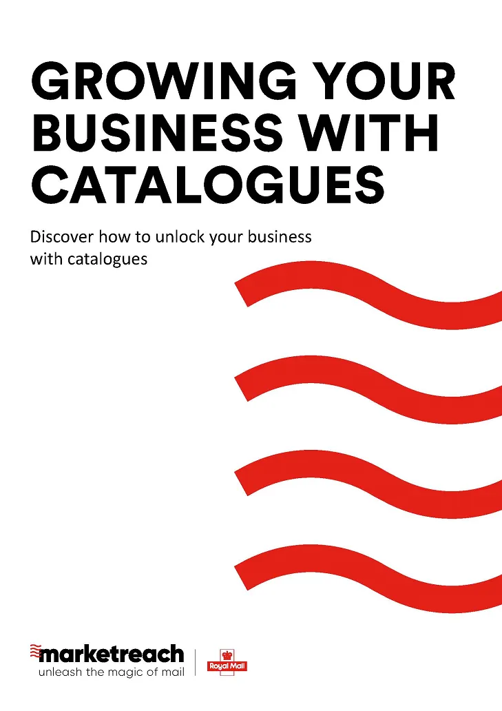 Front cover of the report Growing Your Business with Catalogues - Marketreach
